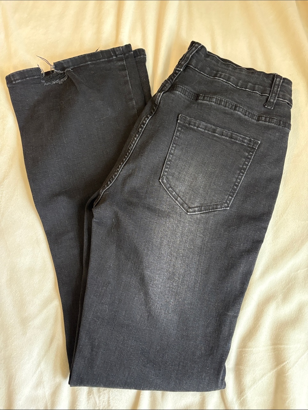 KUNMI Women's Flare Bell Bottom Jeans High Waisted Black size 6